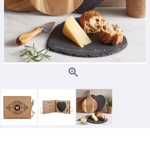 Slate cheese board charcoal